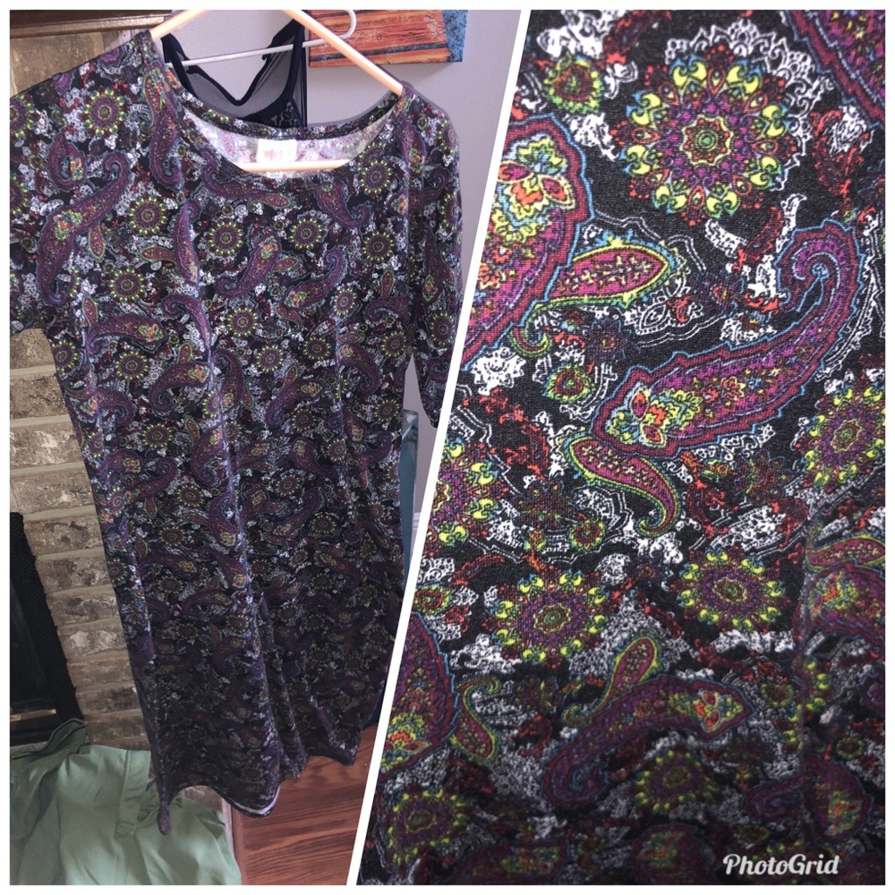 Lularoe paisley print knee length dress